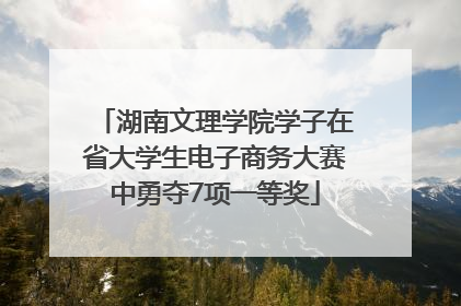 湖南文理学院学子在省大学生电子商务大赛中勇夺7项一等奖